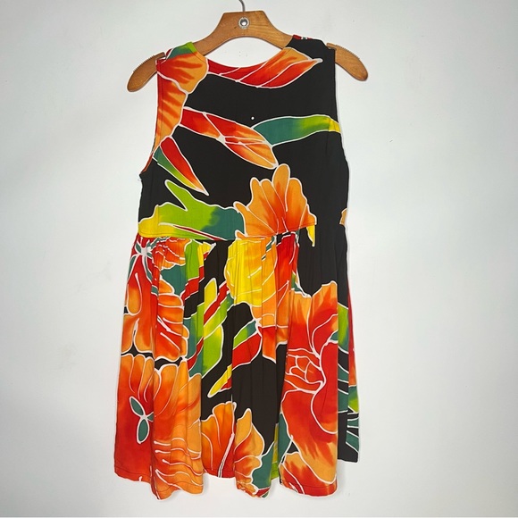 Buster N Begi Floral Tropical Sleeveless Blouse Size M - Picture 5 of 6